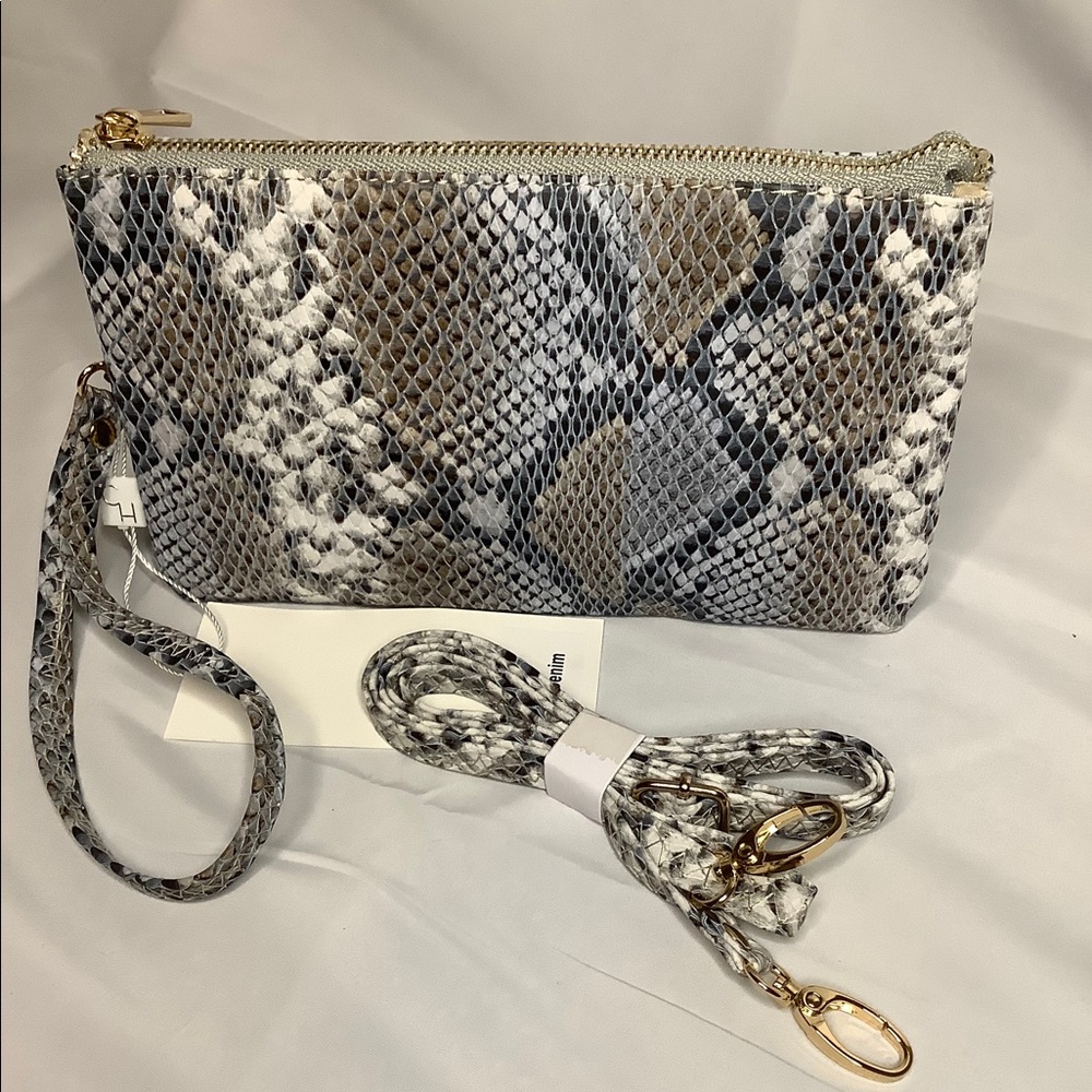 Liz Crossbody in Snake Denim